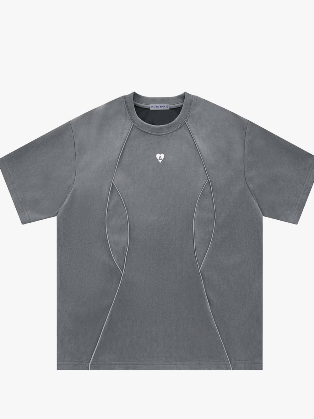 Aelfric Eden Oversized T-Shirt Reflective Strip Suede Tee|Rivet Star Detailing